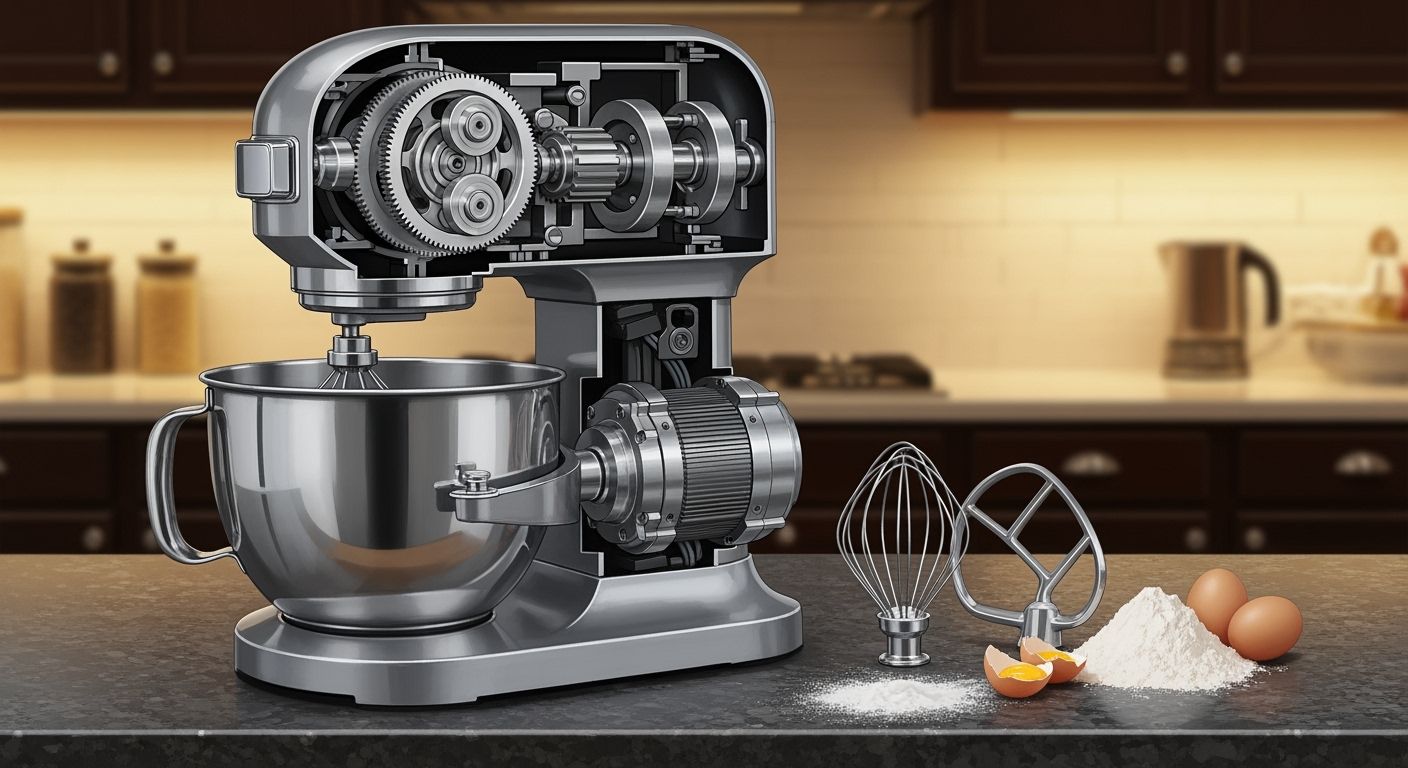 O que torna uma batedeira de pedestal durável para uso prolongado na cozinha?